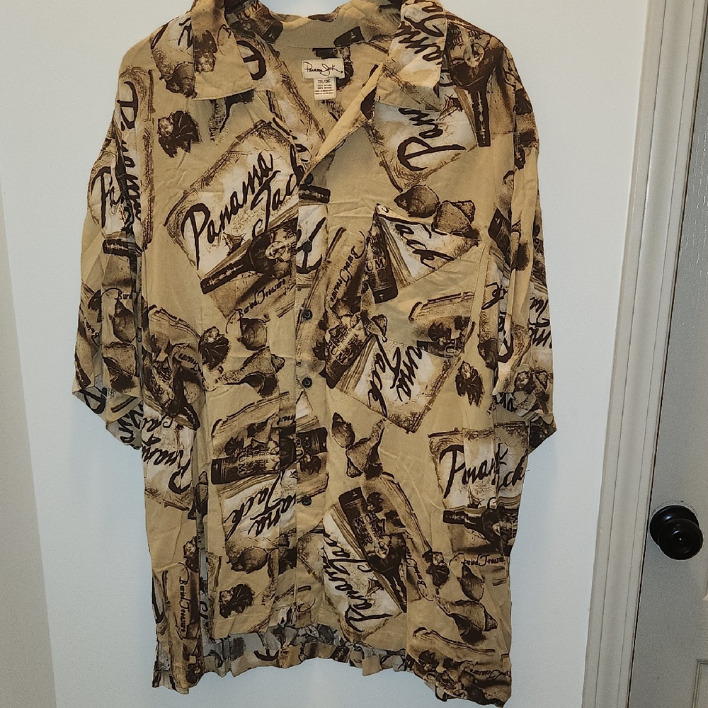 Panama Jack Rum Logo Button Down Size 3XL